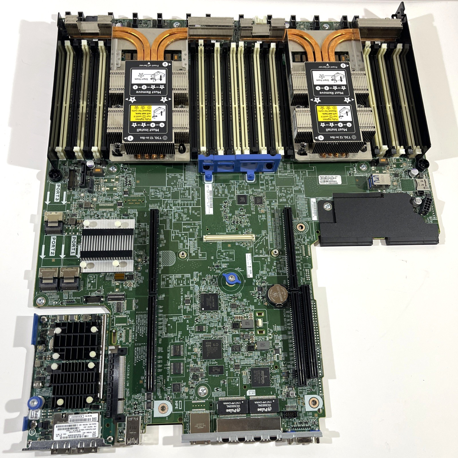 HPe P11781-001 DL360 G10 System Motherboard 847479-002 W/ heatsink, Network card