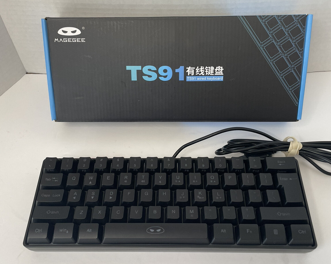 MageGee 60% Gaming Keyboard,Waterproof Ultra-Compact Mini 61 Black