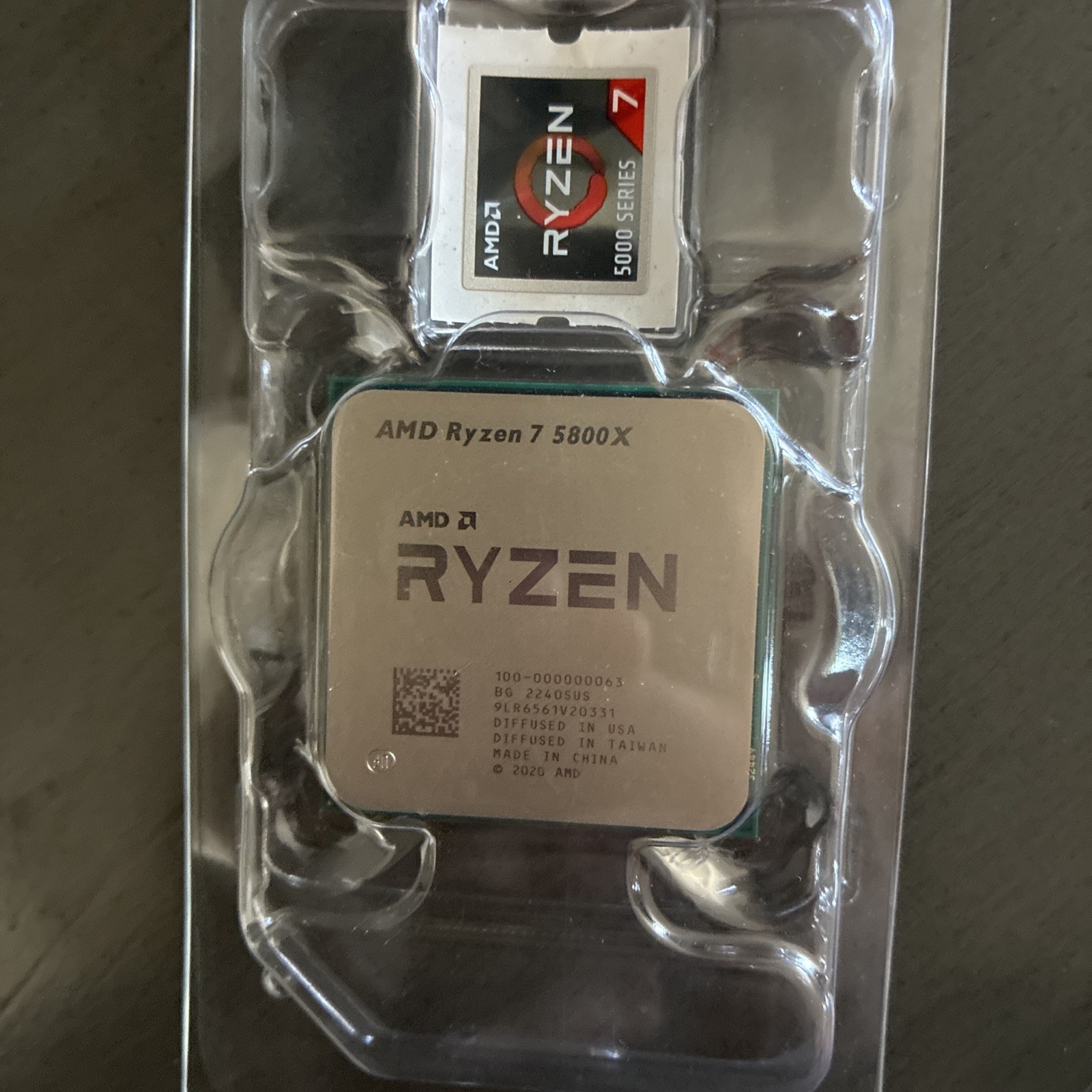 AMD Ryzen 7 5800X 3.80GHz Quad Core 8 Thread AM4