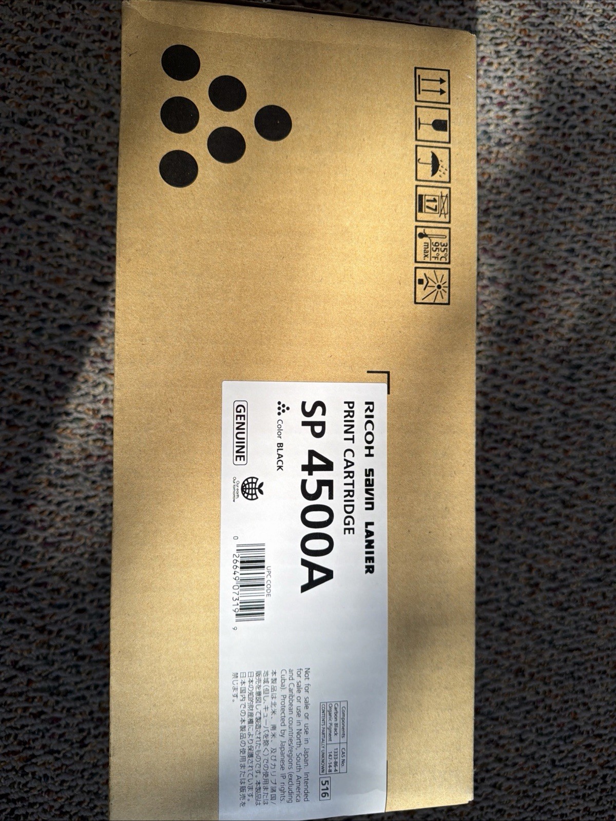 OEM GENUINE - RICOH SP 4500A BLACK TONER - M902-17 - Unopened