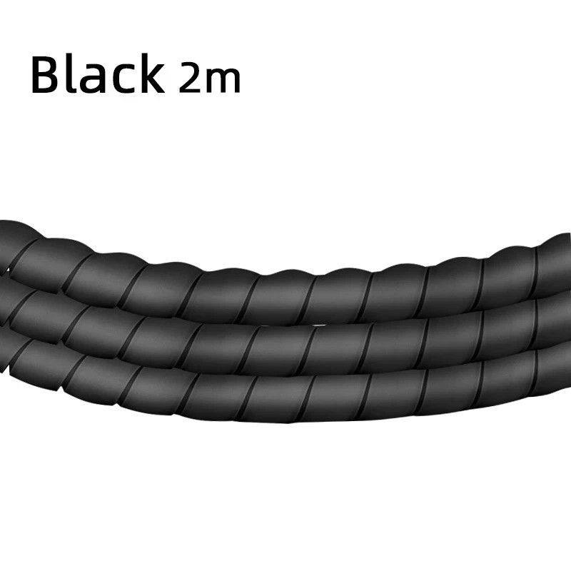 2M Spiral Cable Sleeve Protector 8/10/12mm Wire Organizer Flexible Wrap Tube