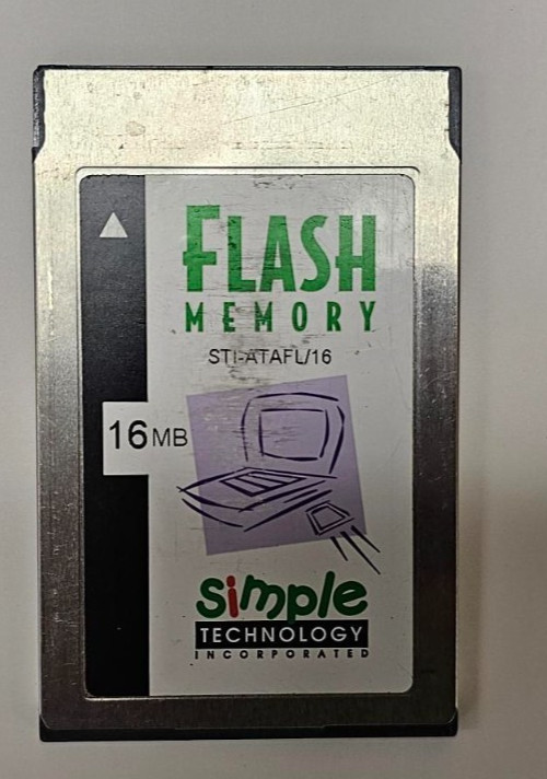 Vintage Simple Technology 16MB FLASHDISK PC Card STI-ATAFL for HP 200LX Palmtop