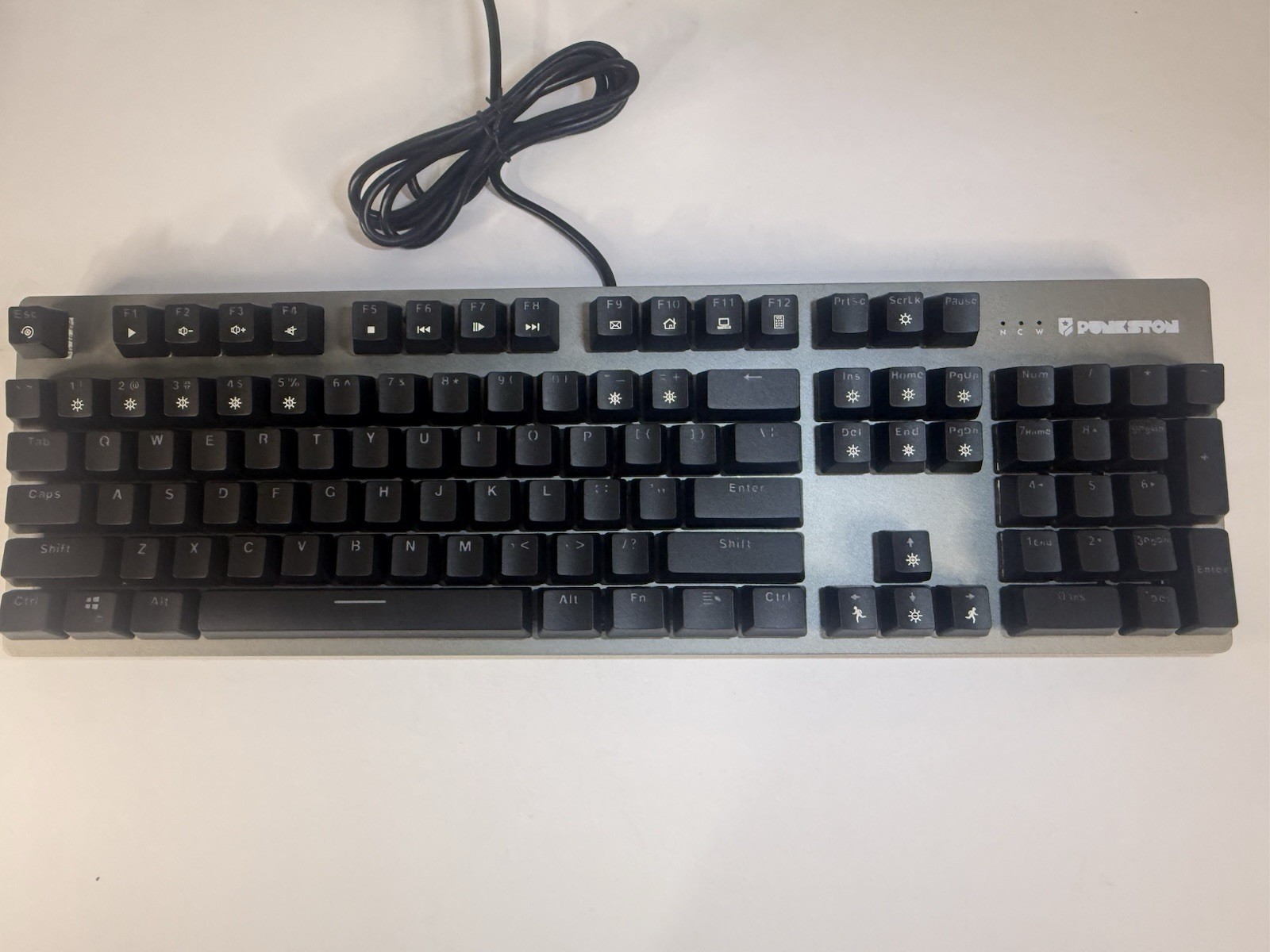 Punkston TK-104 Mechanical Gaming Keyboard RGB Rainbow LED Backlit New Open Box