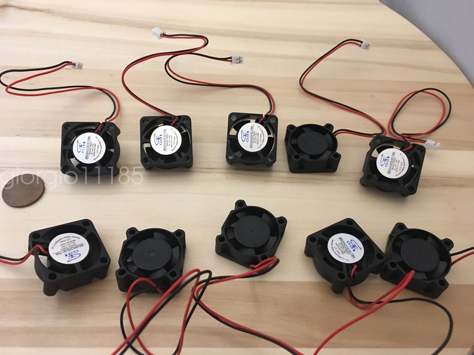 10 Pieces - 24v - Fan 25mm x 25 x 10 Brushless Cooling  small micro Flow CFM