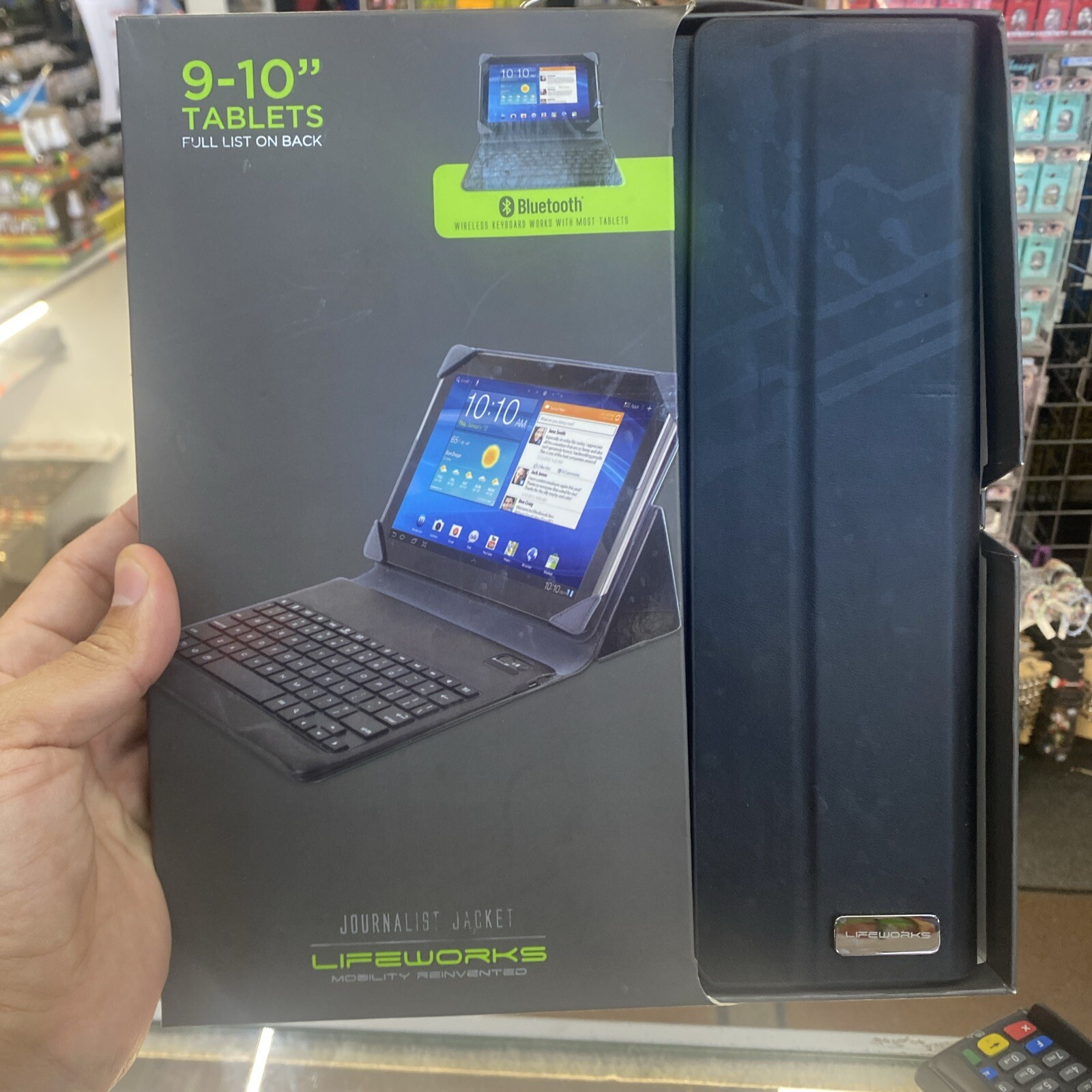 Lifeworks Universal Bluetooth Keyboard/Journalist Jackets For Tablets -9-10" Tab