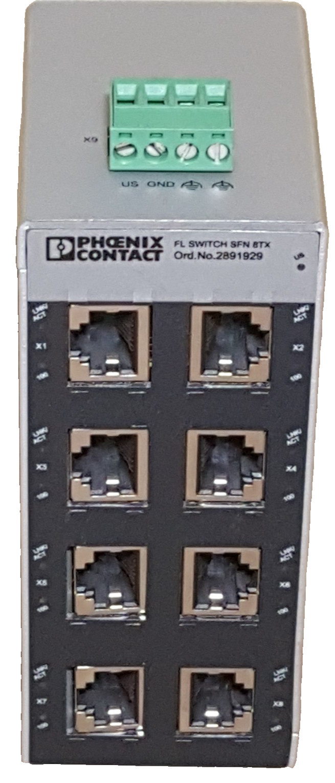 PHOENIX CONTACT 2891929 FL SWITCH SFN 8TX Ethernet Switch TESTED WORKING