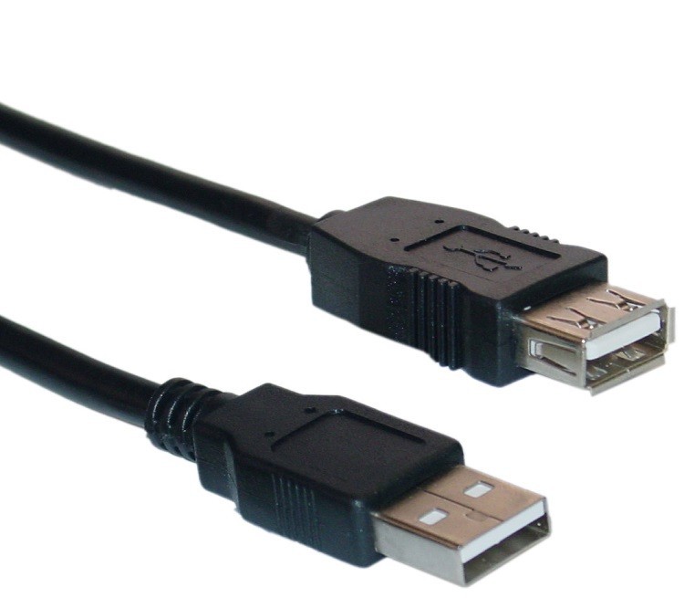 5 pack 6 inch USB 2.0 AA MF Black Extension Cable