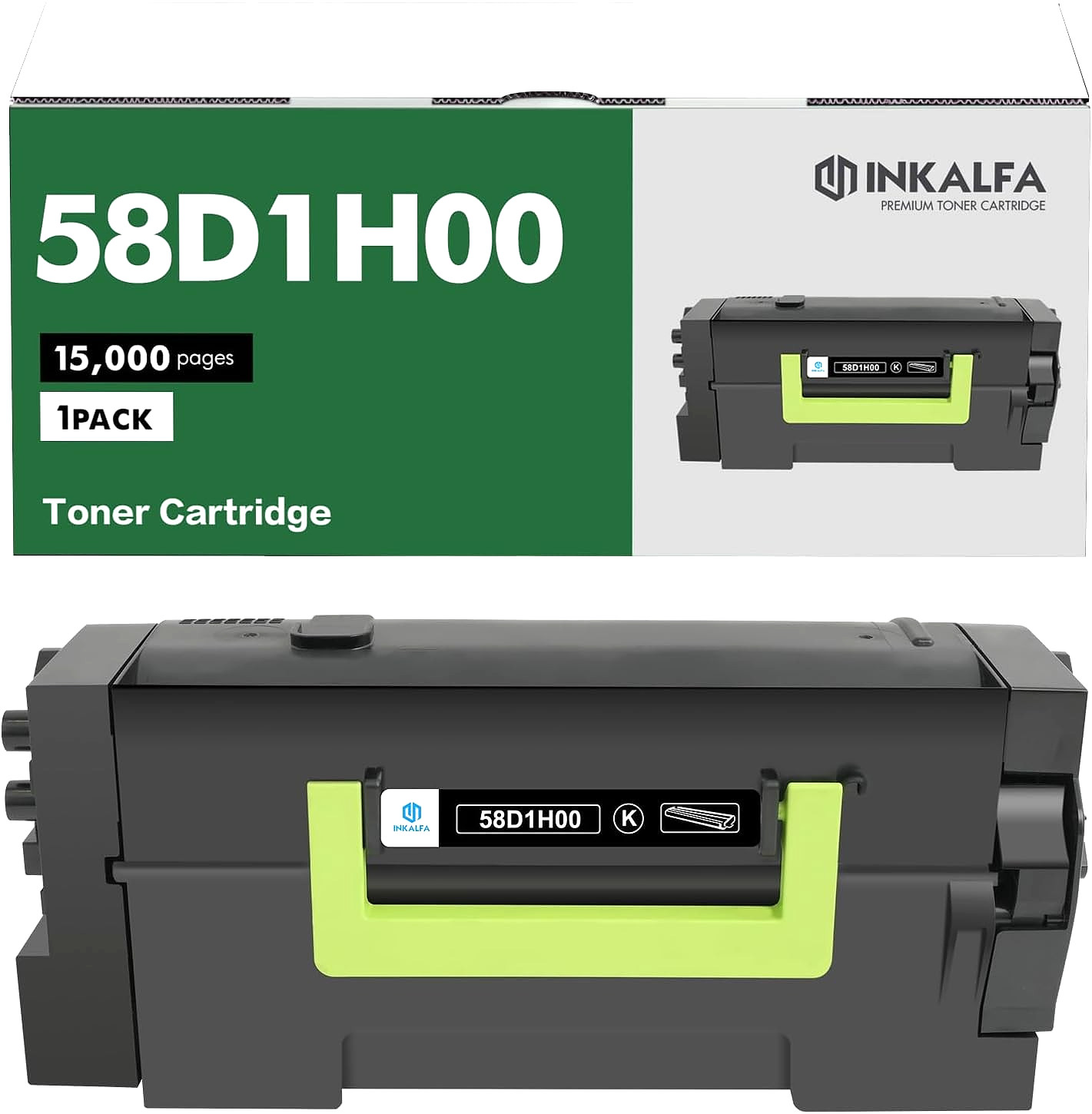 58D1H00 High Yield Black Toner Cartridge for Lexmark MS725 & MX721 Series