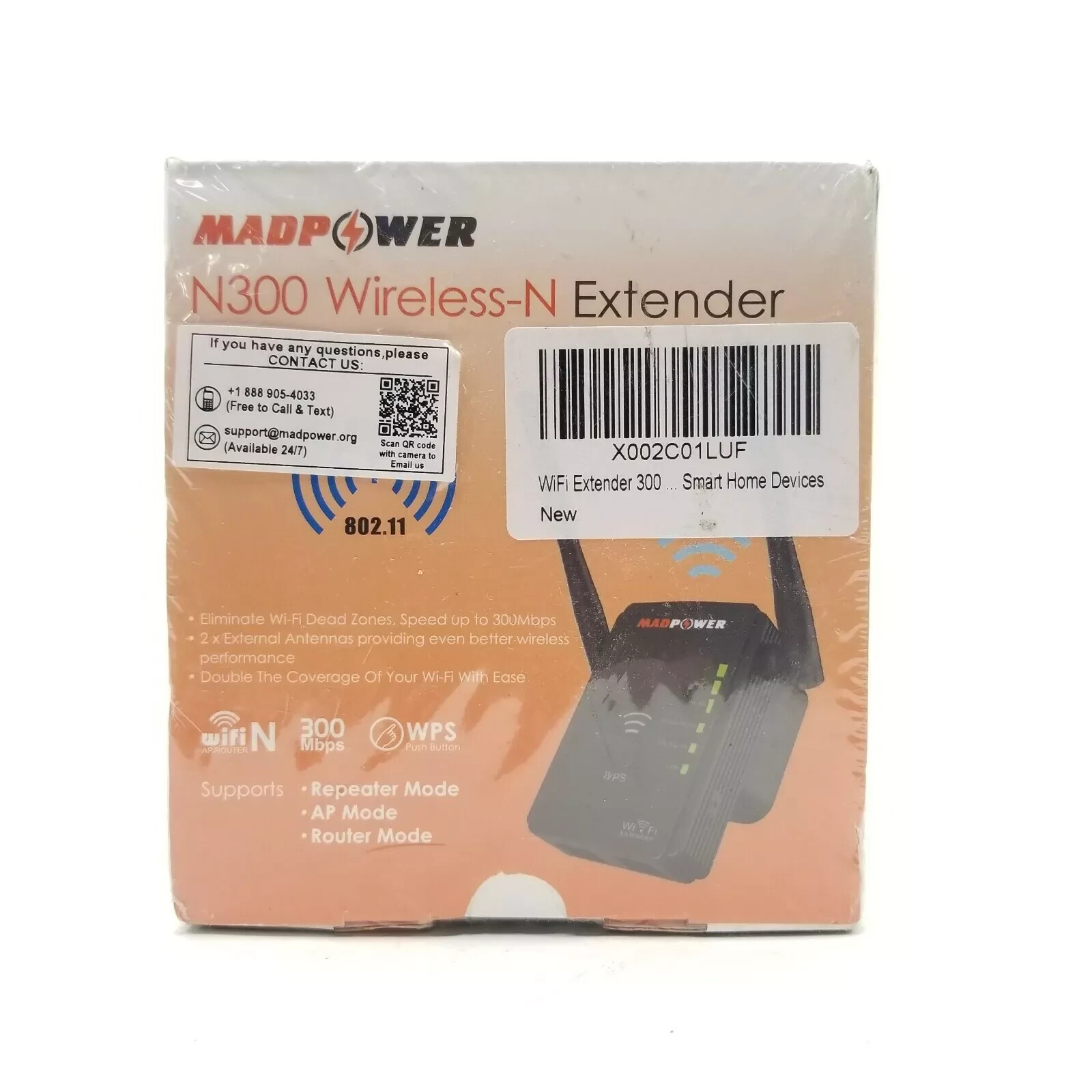 Madpower N300 Wireless-N Extender Internet Signal Booster
