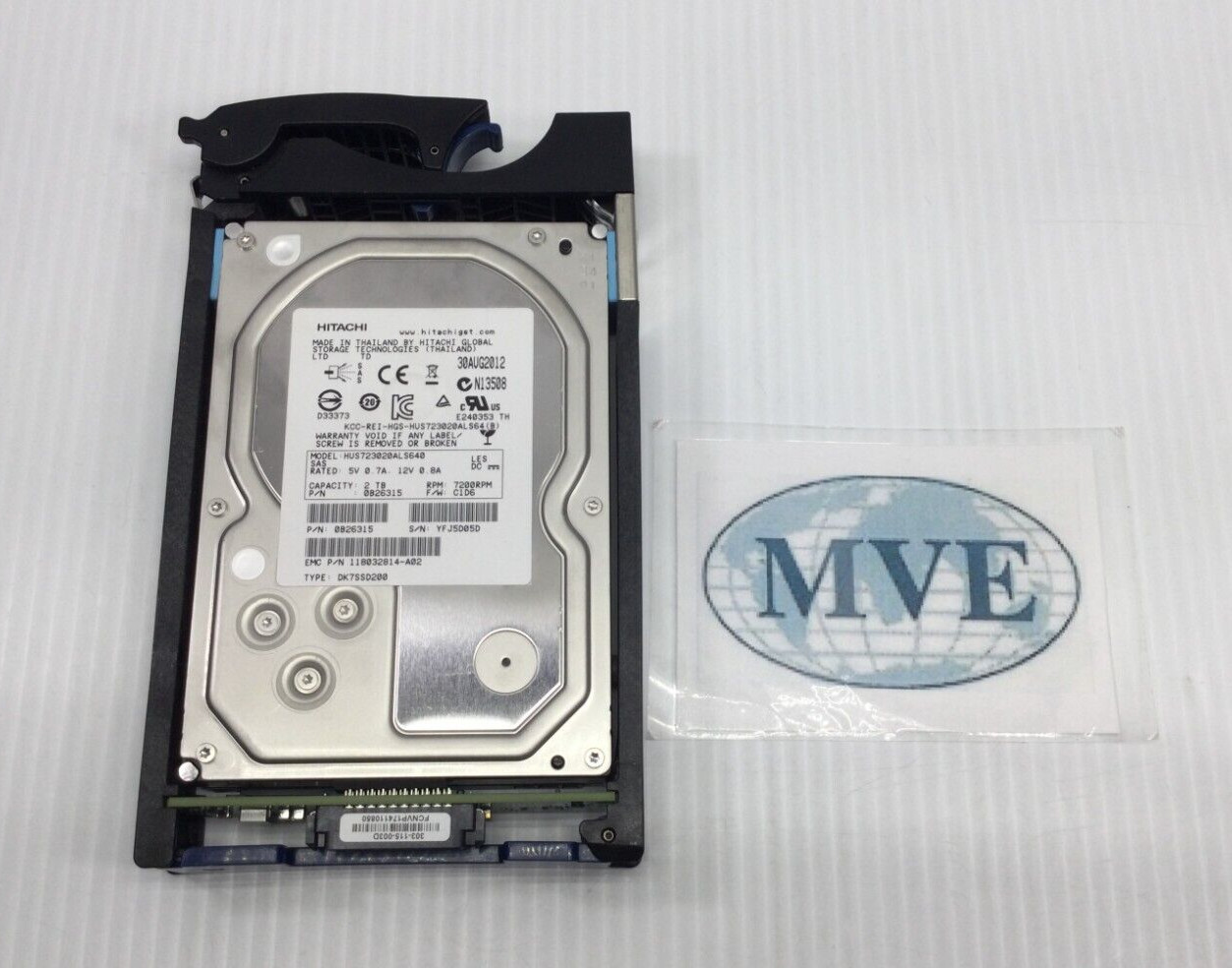HITACHI EMC 118032814-A02 0B26315 HUS723020ALS640 2TB 7.2K 3.5" SAS HDD LOT 2PCS