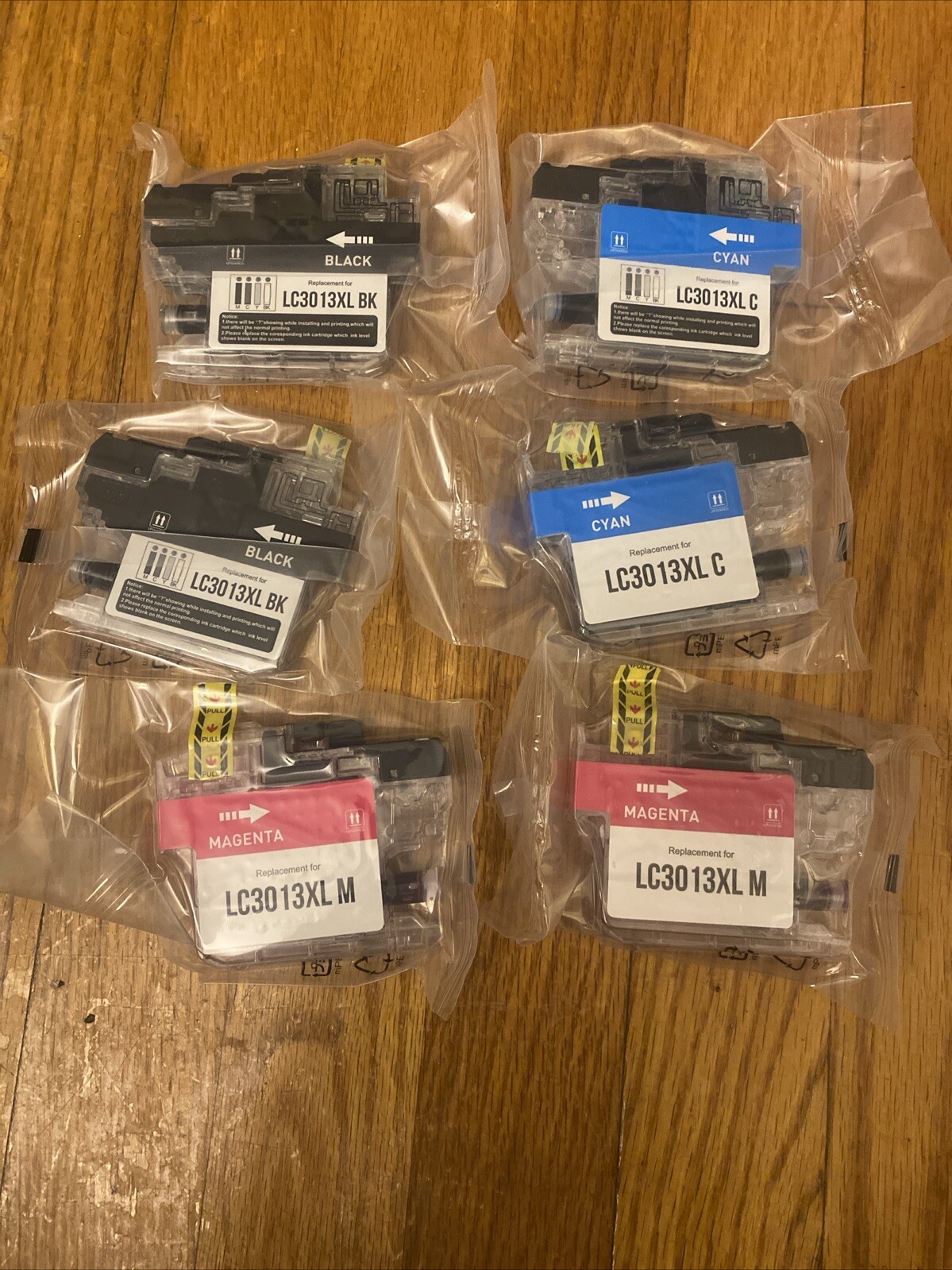 6PK LC-3013 LC3013 XL Ink Cartridge for Brother 2 Black 2 Cyan 2 Magenta