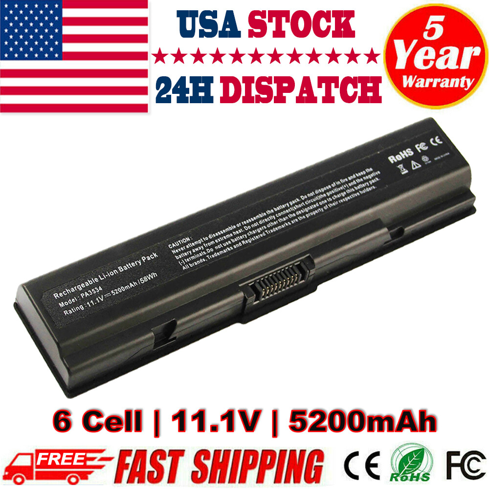 Battery for Toshiba Satellite A505-S6005 L455-S5975 PA3534U-1BAS A215 Notebook