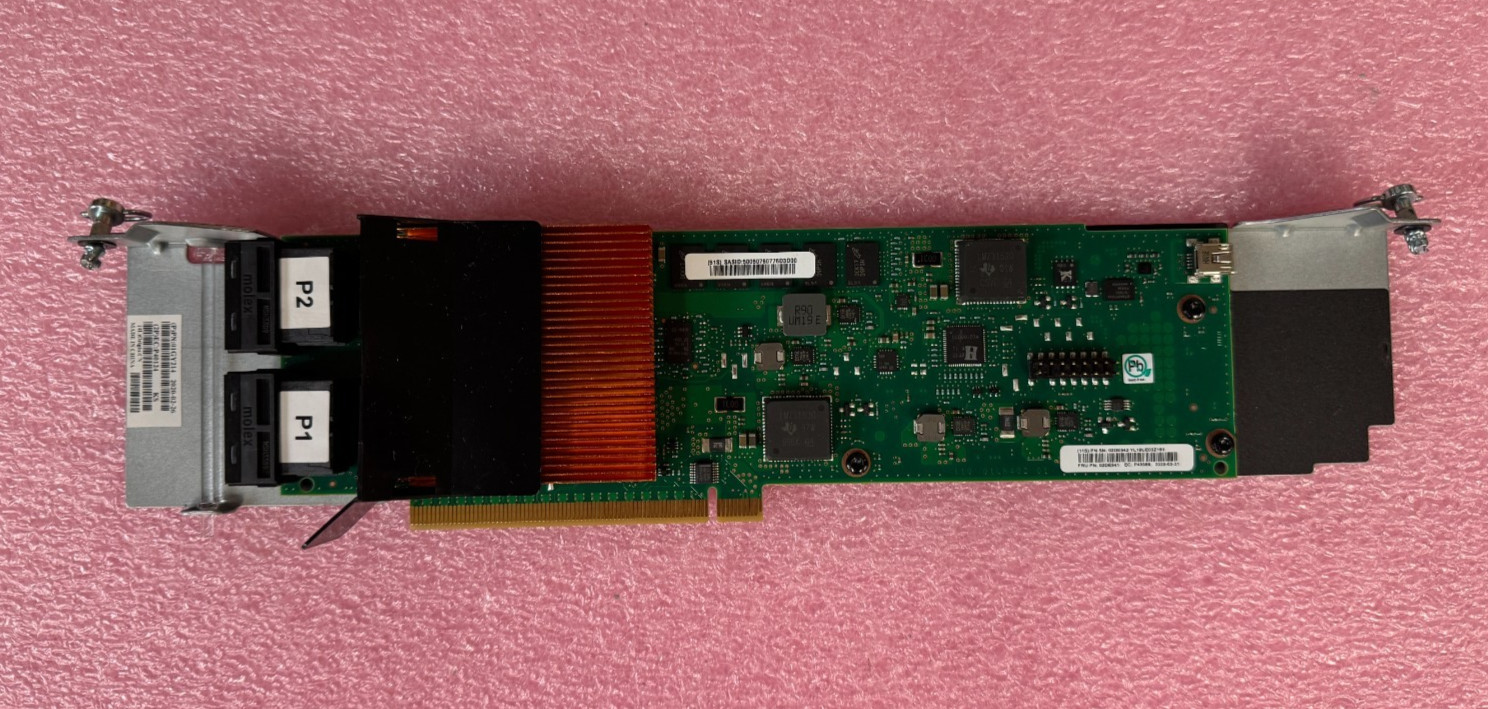 IBM POWER9 PCIe 3 x8 SAS 6Gb RAID ADAPTER 02DE942 FRU P/N: 02DE941 EC: P45586