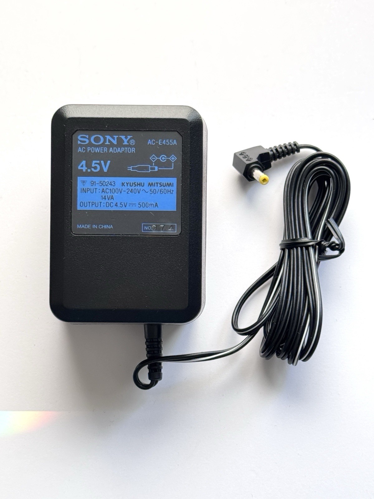 Original Sony AC-E455A 4.5V 500mA AC Power Supply For Portable CD Players