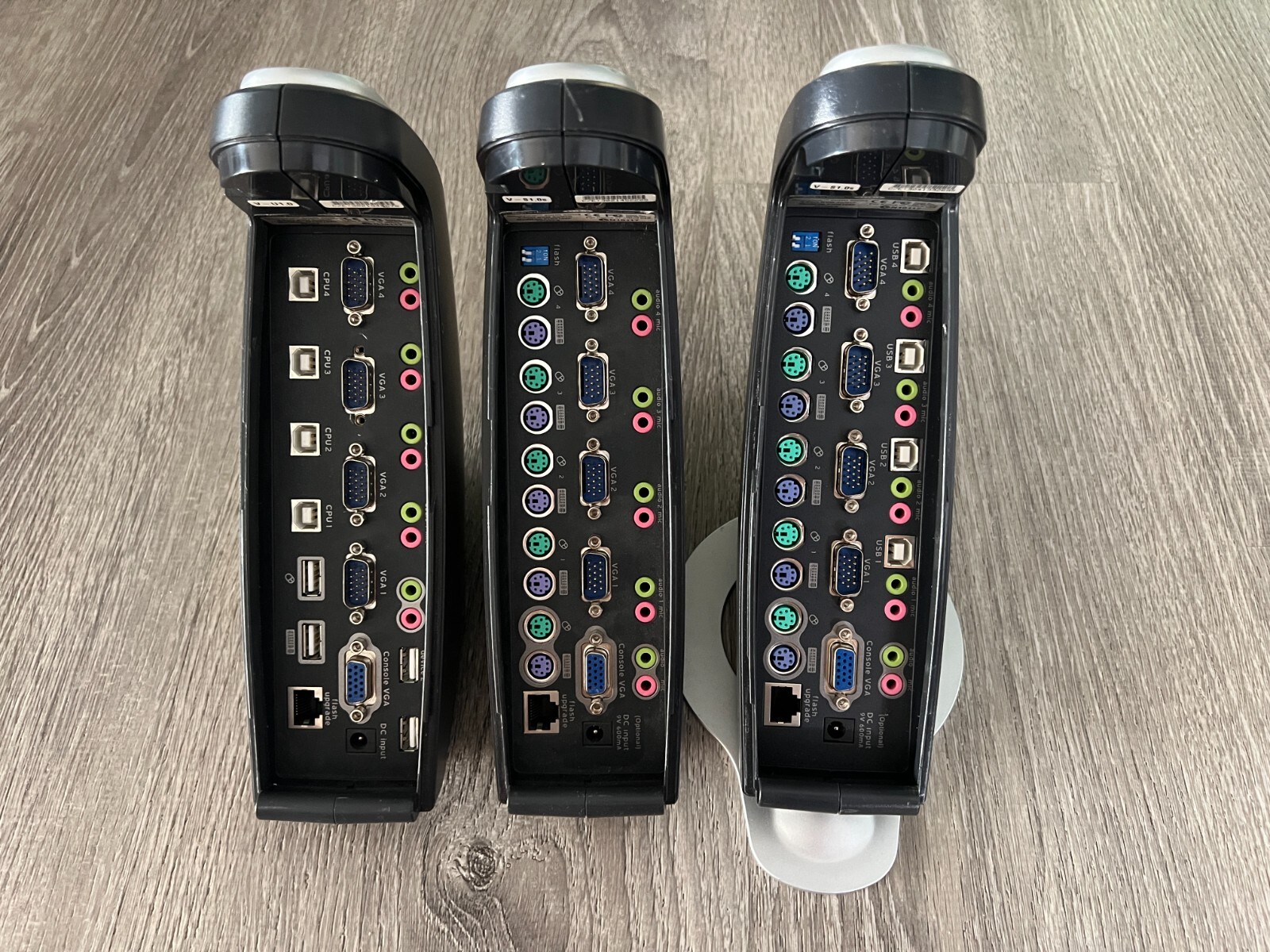 Lot of 3 Belkin OmniView 4-Port USB KVM Switch F1DS104T/F1DS104U/F1DS104P