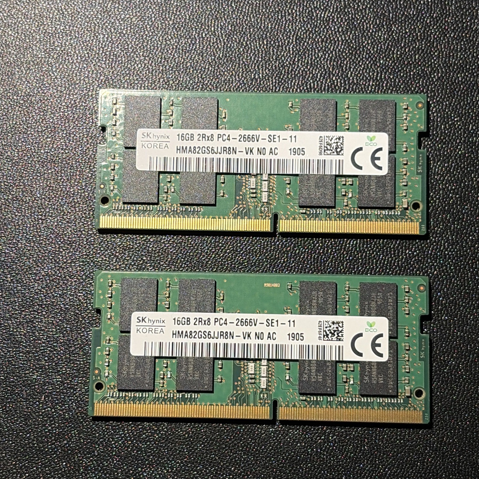 32GB - 2x 16GB SK hynix 2Rx8 PC4-2666V DDR4 2666MHz SO-DIMM Laptop Memory Teated