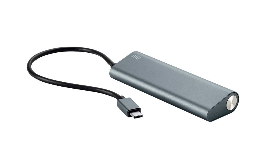 Monoprice-SuperSpeed-4-Port-USB-C-Hub,-Gray