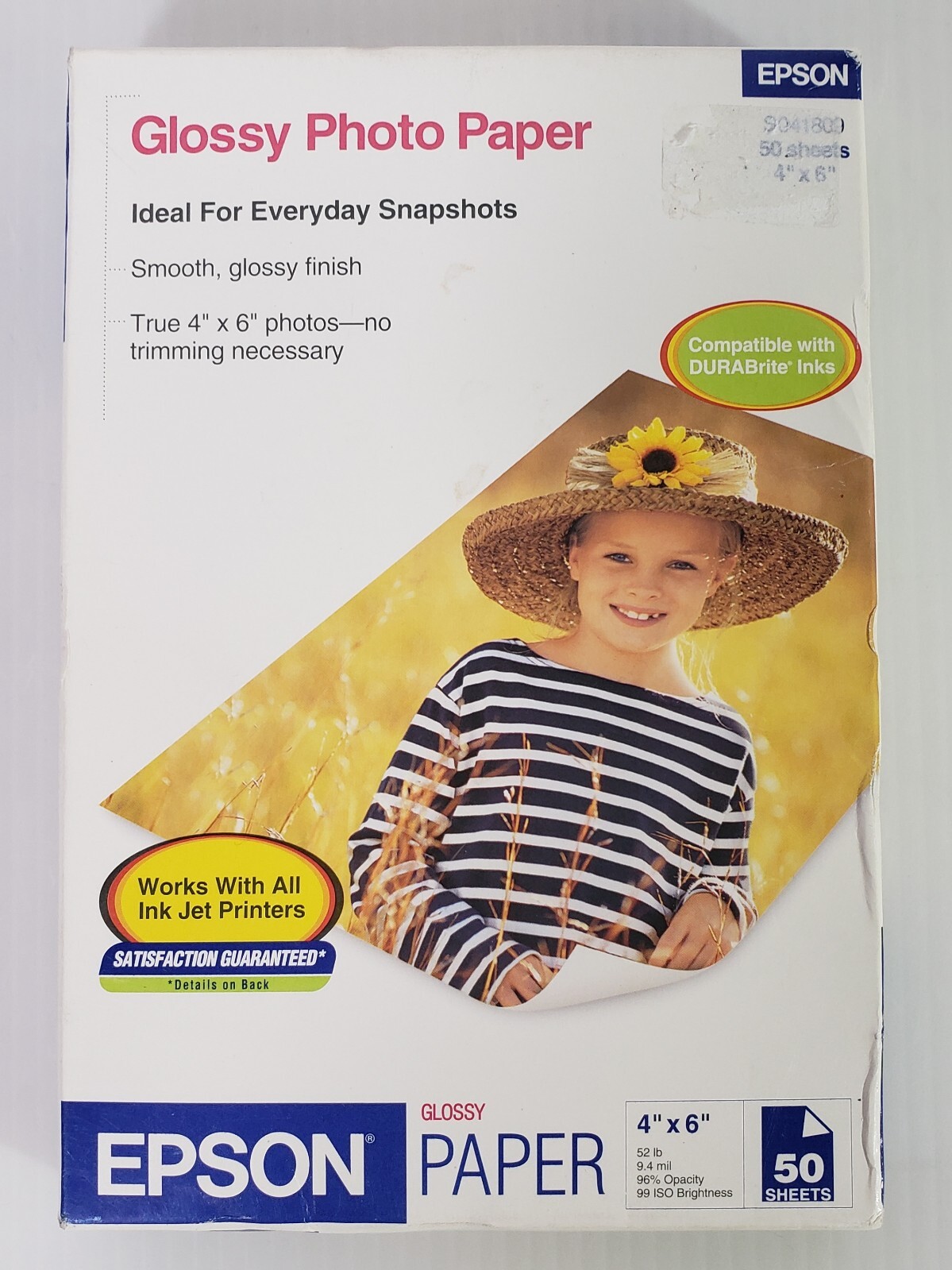 Original Epson Glossy Photo Paper 4x6, 50 Sheets NEW