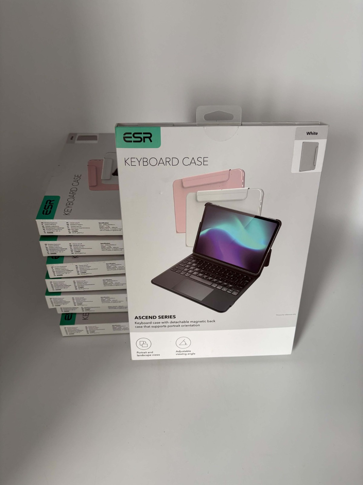 (LOT OF 8) ESR Ascend Keyboard Case - iPad Pro  11'' Detachable (White) - SEALED