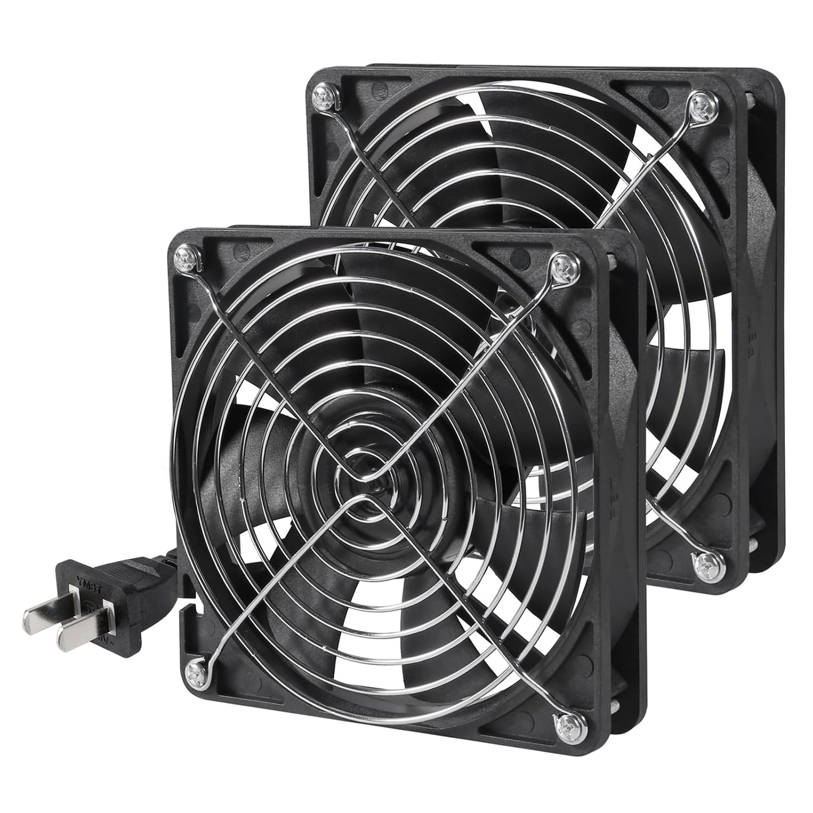 2 Pack 120mm x 38mm Dual Ball Bearings EC Brushless Fan 120V 240V Cooling