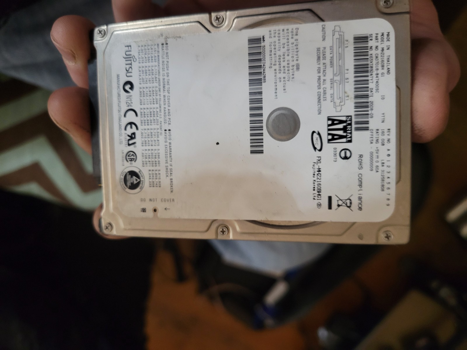 Fujitsu MHV2120AH 120GB SATA 2.5" 5400RPM Internal Laptop Hard Drive
