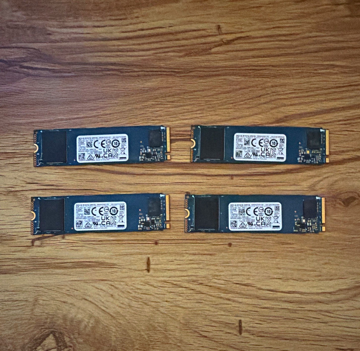 Kioxia Lot of 4 512GB M.2 NVMe PCIe Internal SSD KBG5AZNV512G Opal