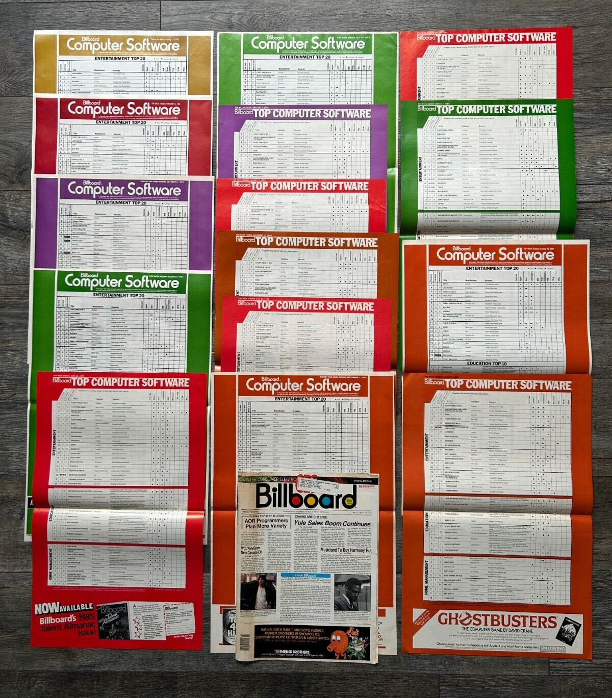 Vintage Computer Game Sale Poster Chart 1984 1985 16pc Lot Infocom Zork Software