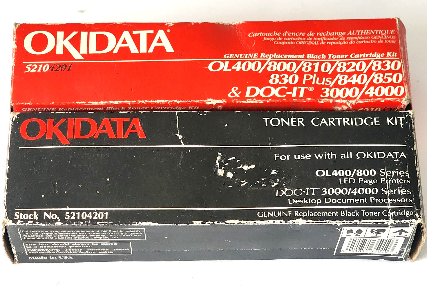 Okidata 52104201 Black Toner Cartridge OL400/800 Genuine New Sealed Box Lot Of 2