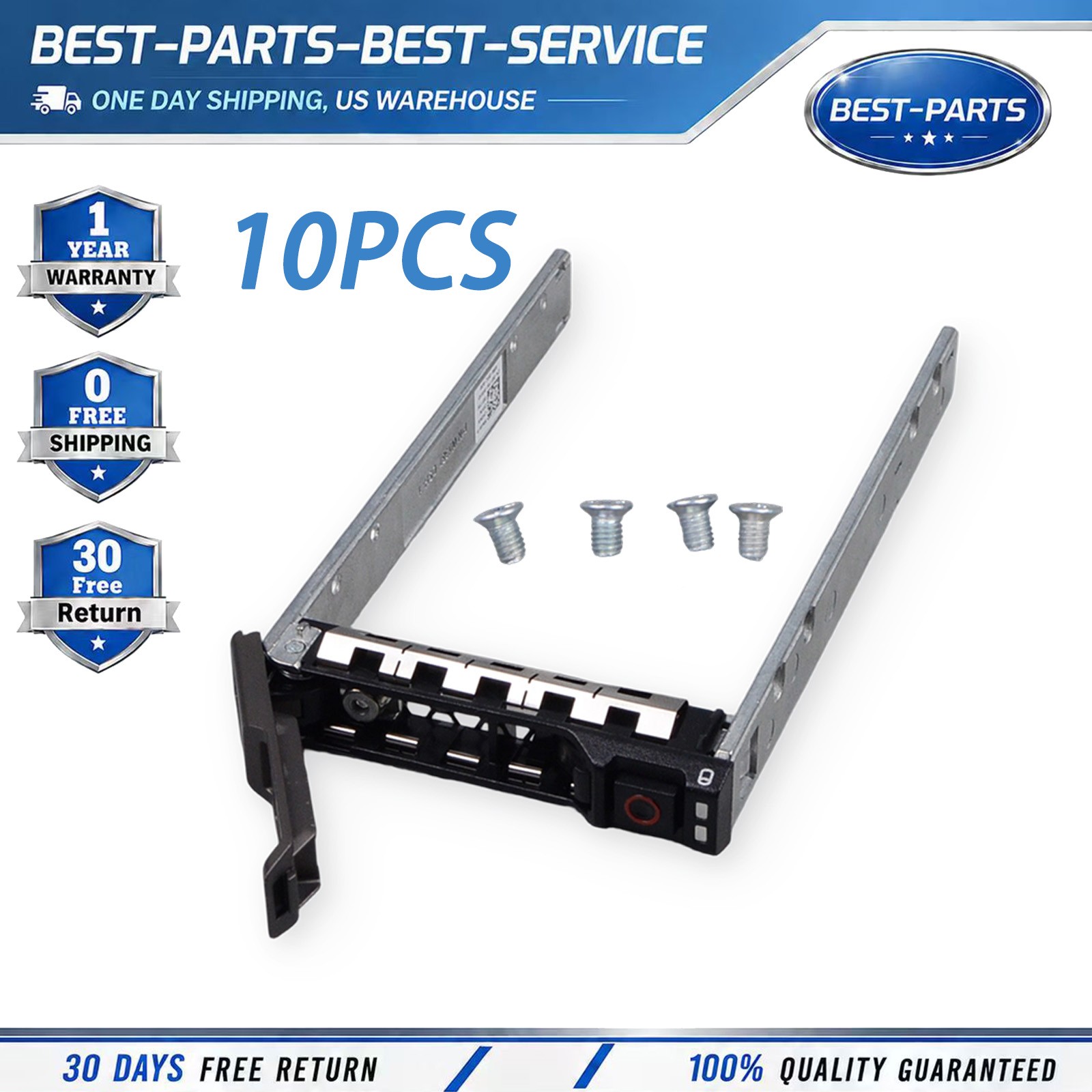 10 Pack 2.5in Hot Swap Drive Caddy For Dell PowerEdge R730 R630 R430 G176J Set