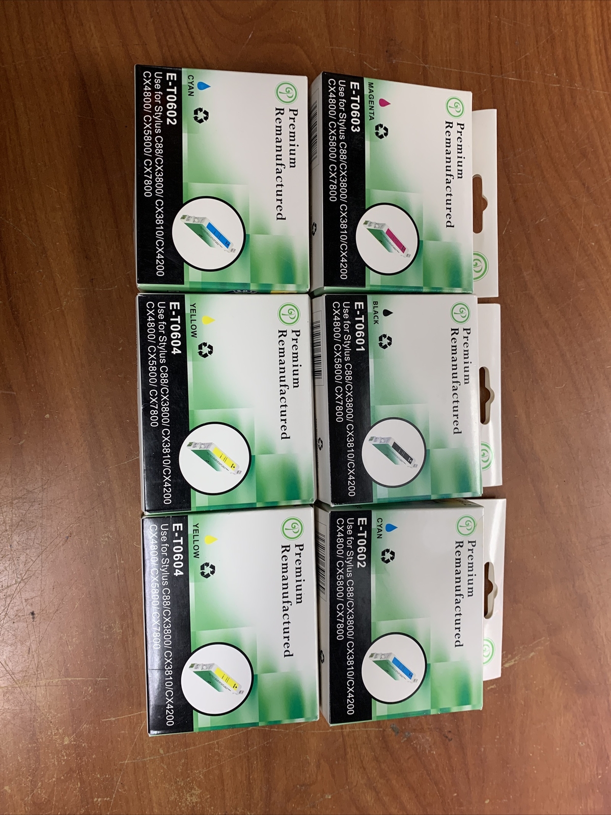 Qty 6 Green Project 1 E-T0601 Black  2 E-T0604 Yellow 2 ET0602 BLUE1 T0603 MAGNE