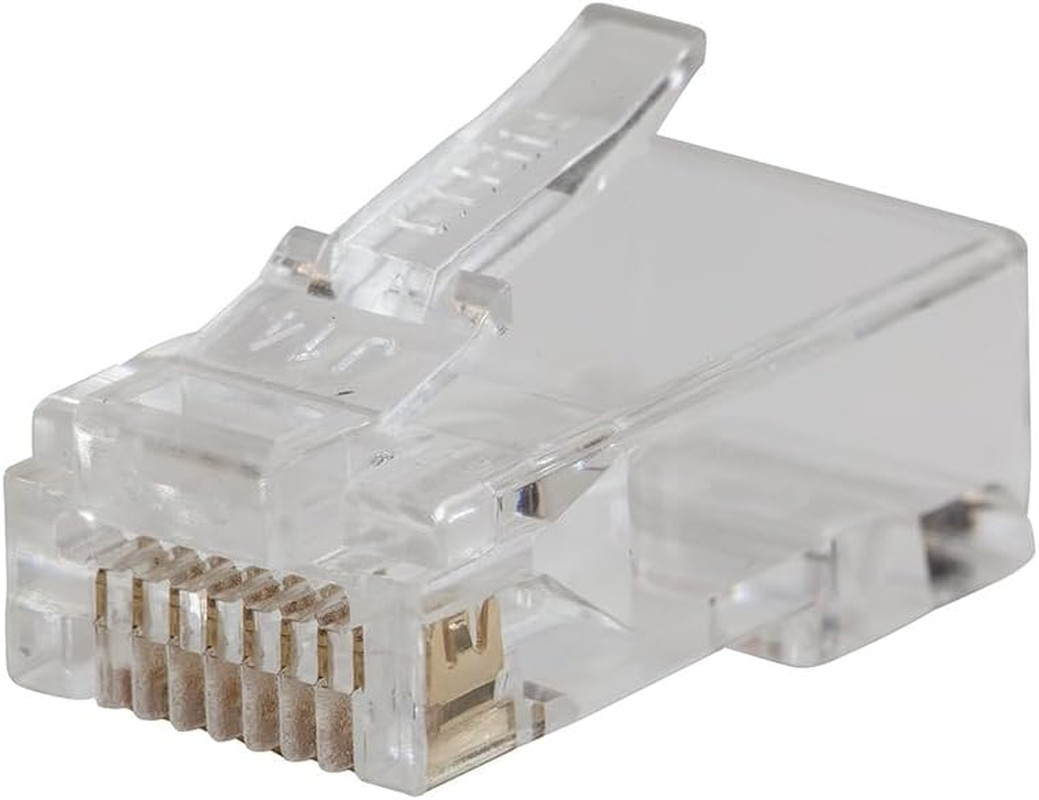 VDV826-702 Pass-Thru Modular Data Plug, RJ45 CAT5E, Gold Plated, Pass through Co