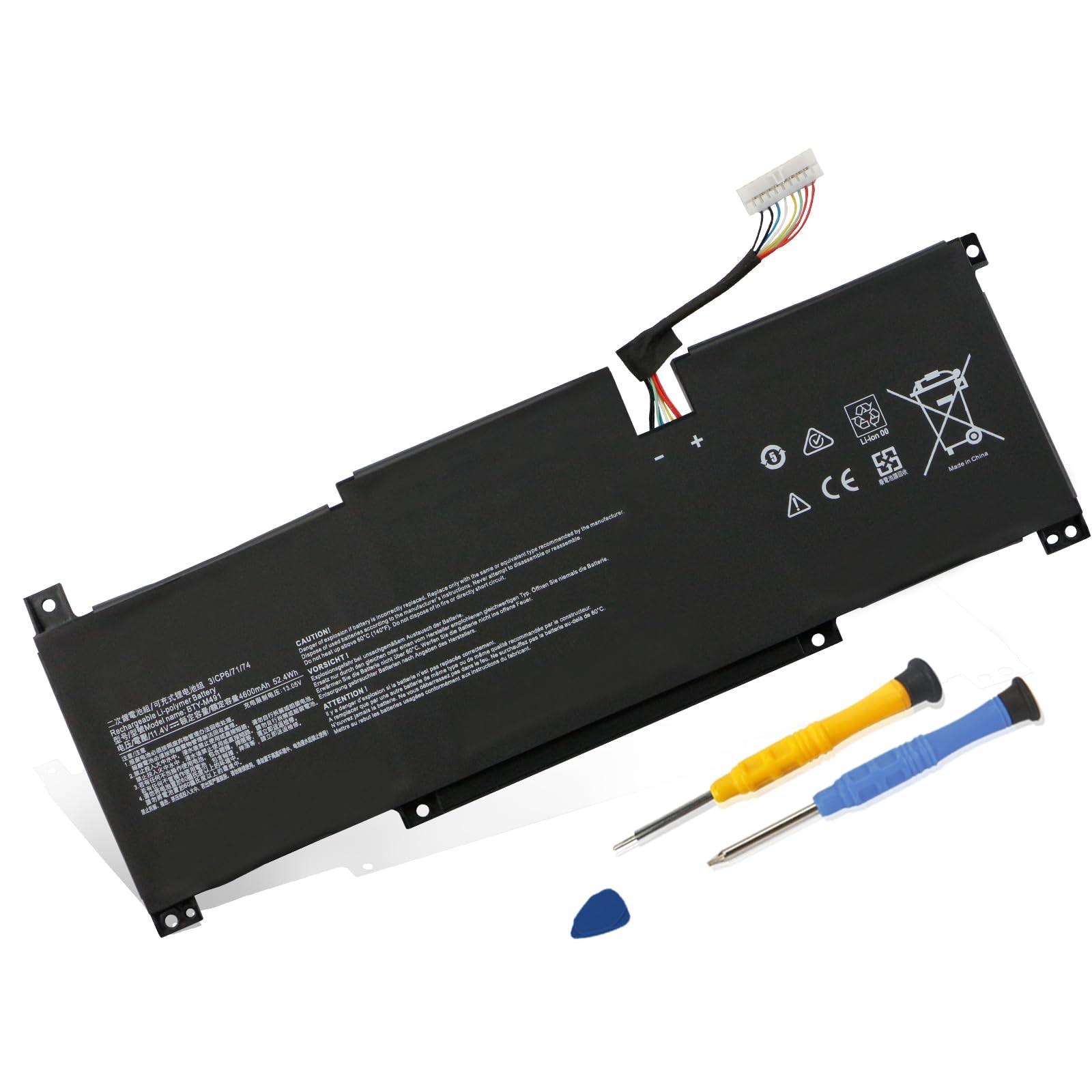 BTY-M491 Laptop Battery Replacement for MSI Modern 15 A10M A10M-028DE A10RAS ...