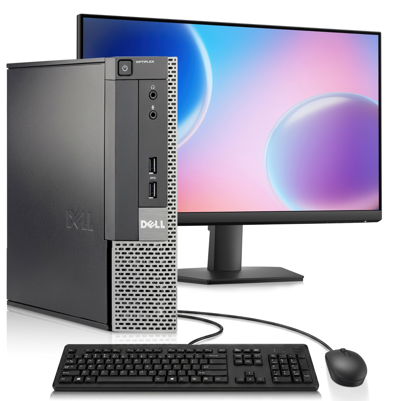 Dell USFF Desktop Computer PC Intel i5-4th 8GB Ram 512GB SSD New 24" WiFi Win 11