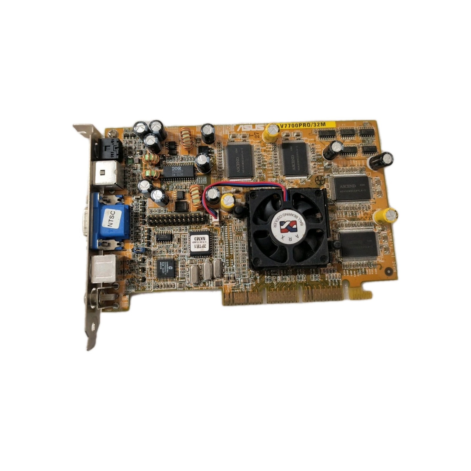 VINTAGE ASUS V7700PRO/32M NVIDIA GEFORCE2 GTS AGP VGA SVID RCA VR 3D PORT MXB102