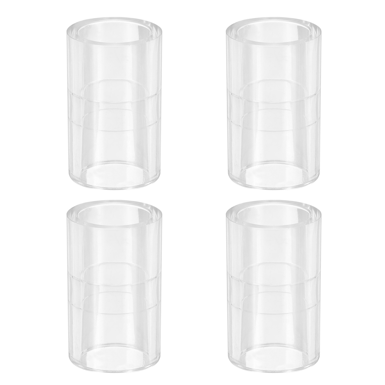 4Pcs Clear Fitting, 14mm ID Straight PC Pipe Fitting Adapter