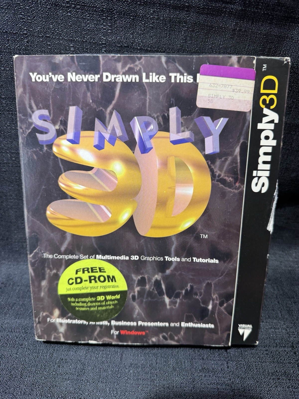 Simply 3D Software  for Windows 95 multimedia disc renderize computer cd EUC