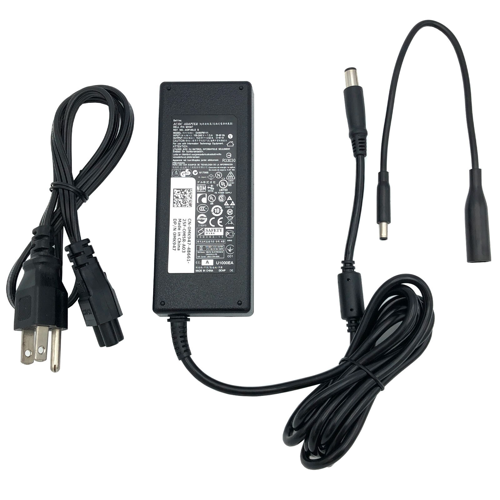 Original Dell AC Adapter 4.5mm 90W for Dell Inspiron 7791 2-in-1 Laptop Charger