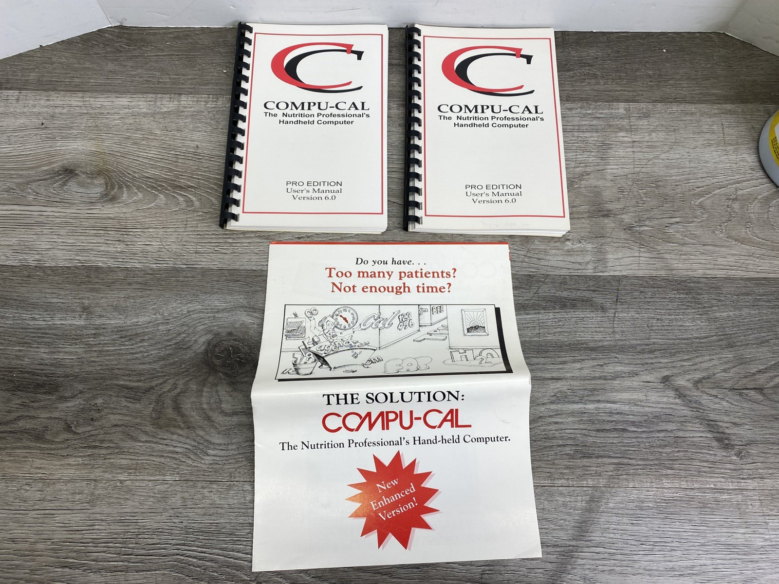 Compu-Cal Pro Edition  Users Manual  Version 6.0 Lot of 2 Users Manuals & Guide