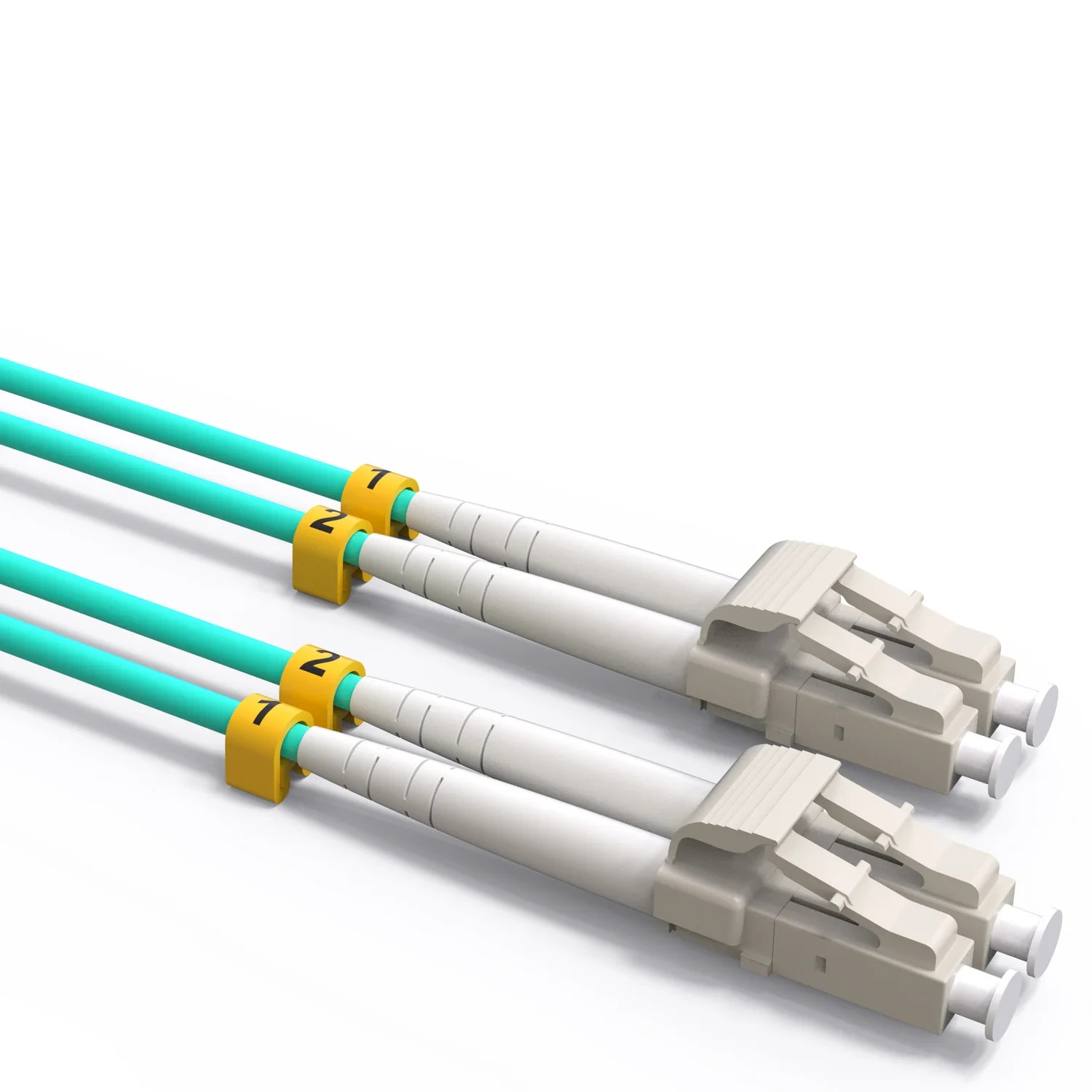 VANDESAIL 10G Fiber Optic Cable LC to LC Multimode OM3 Duplex 50/125 (2M, OM3)