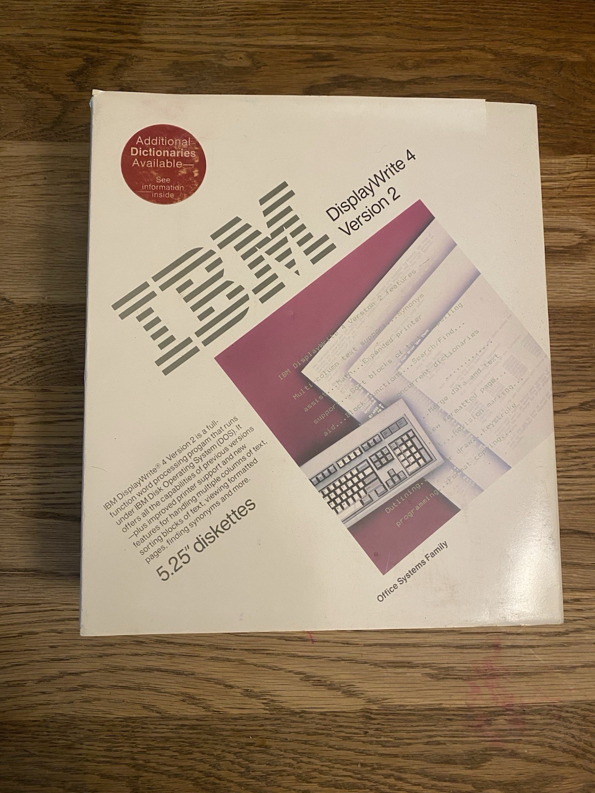 Vintage 1988 IBM DisplayWrite 4 Ver. 2 DOS 5.25” Diskettes COMPLETE