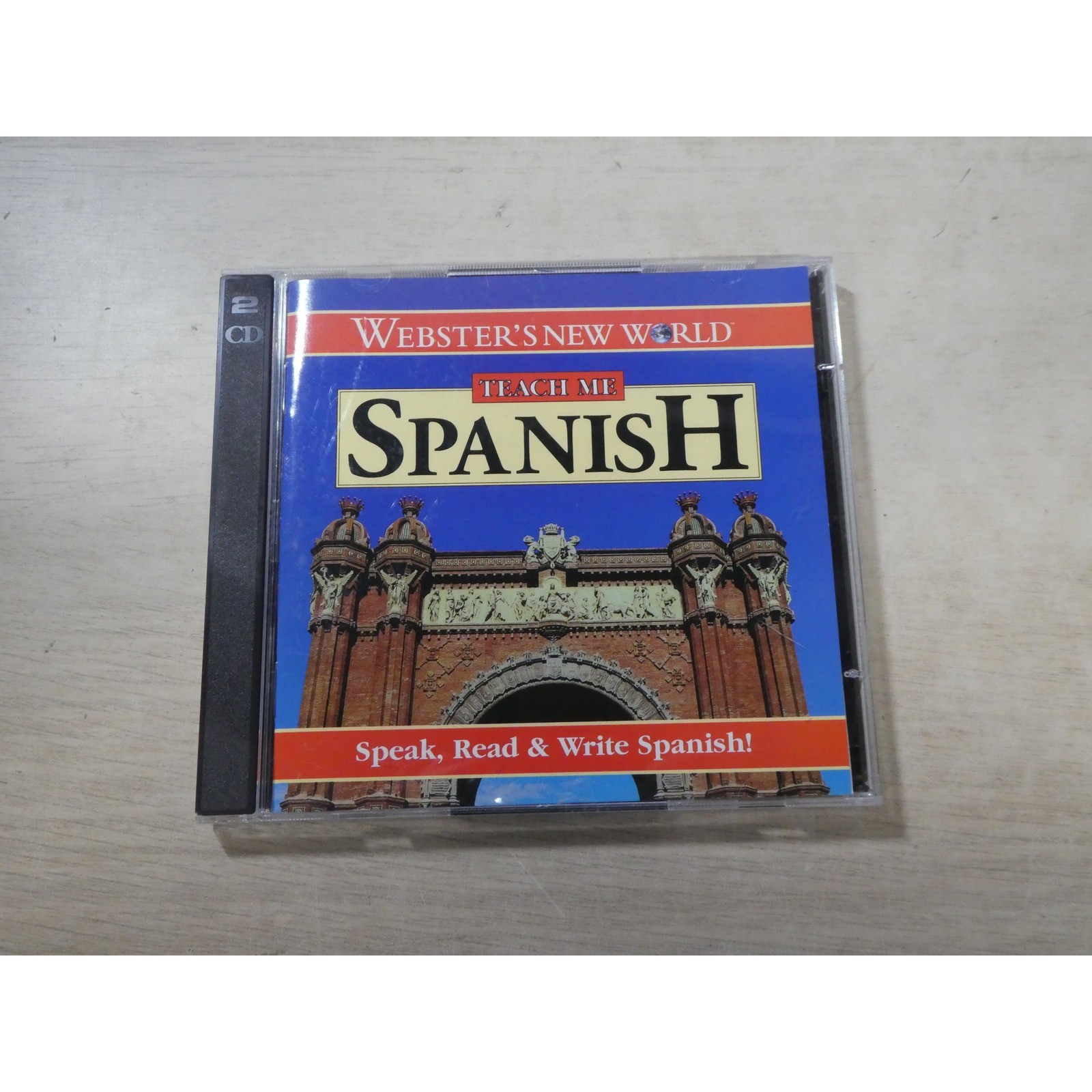 Websters New World Teach Me Spanish 2 CD Set Windows 95 3.1 Vintage 1997