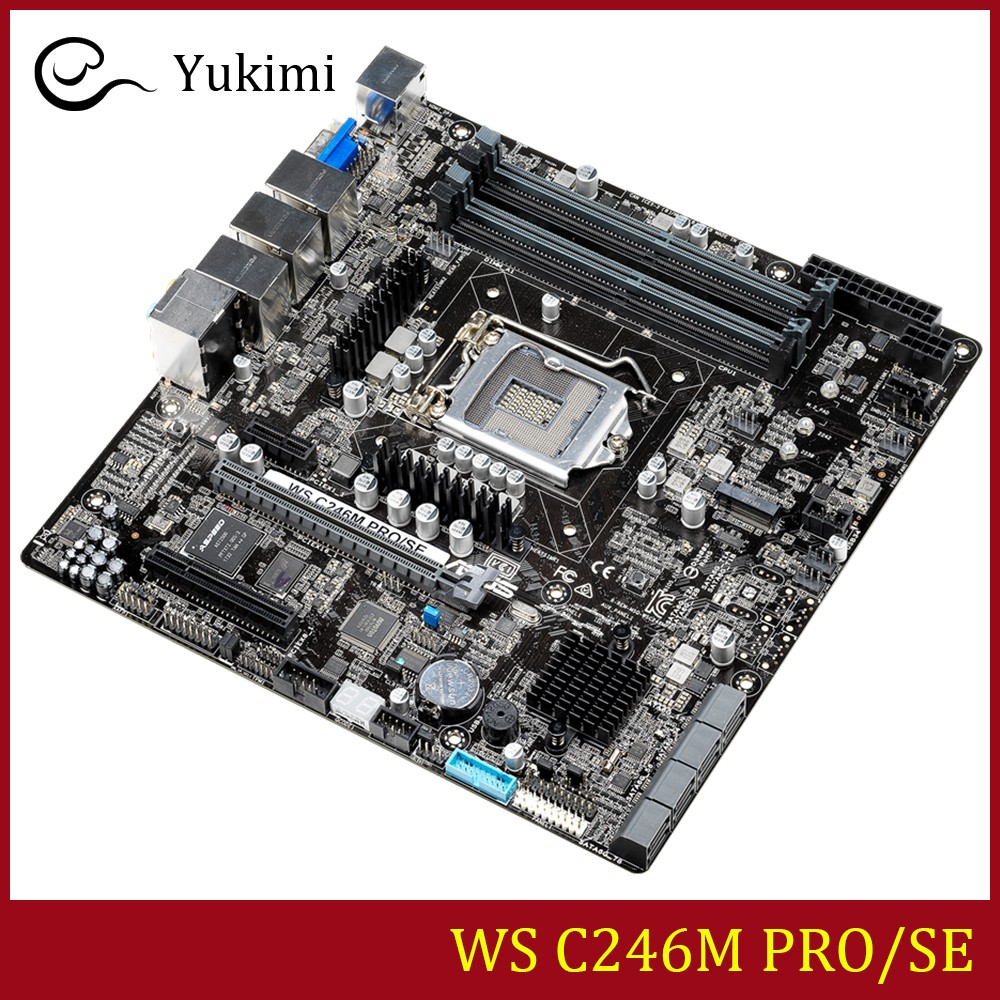 FOR ASUS WS C246M PRO/SE DDR4*4 LGA1151 128GB VGA Ｍotherboard Test OK