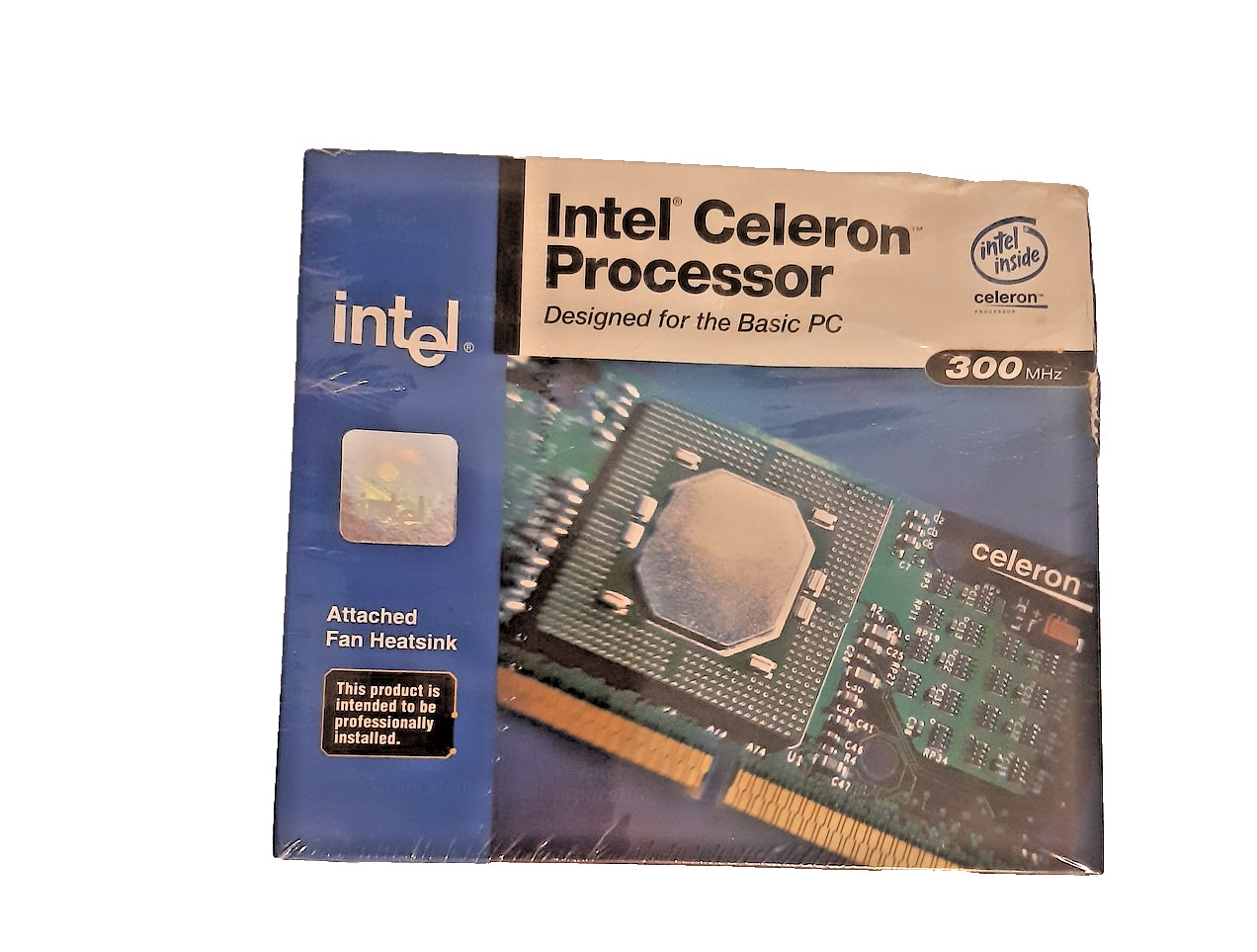 VINTAGE INTEL CELERON, SLT- 1, 300 MHz, FACTORY SEALED, WORKING COLLECTIBLE  NOS