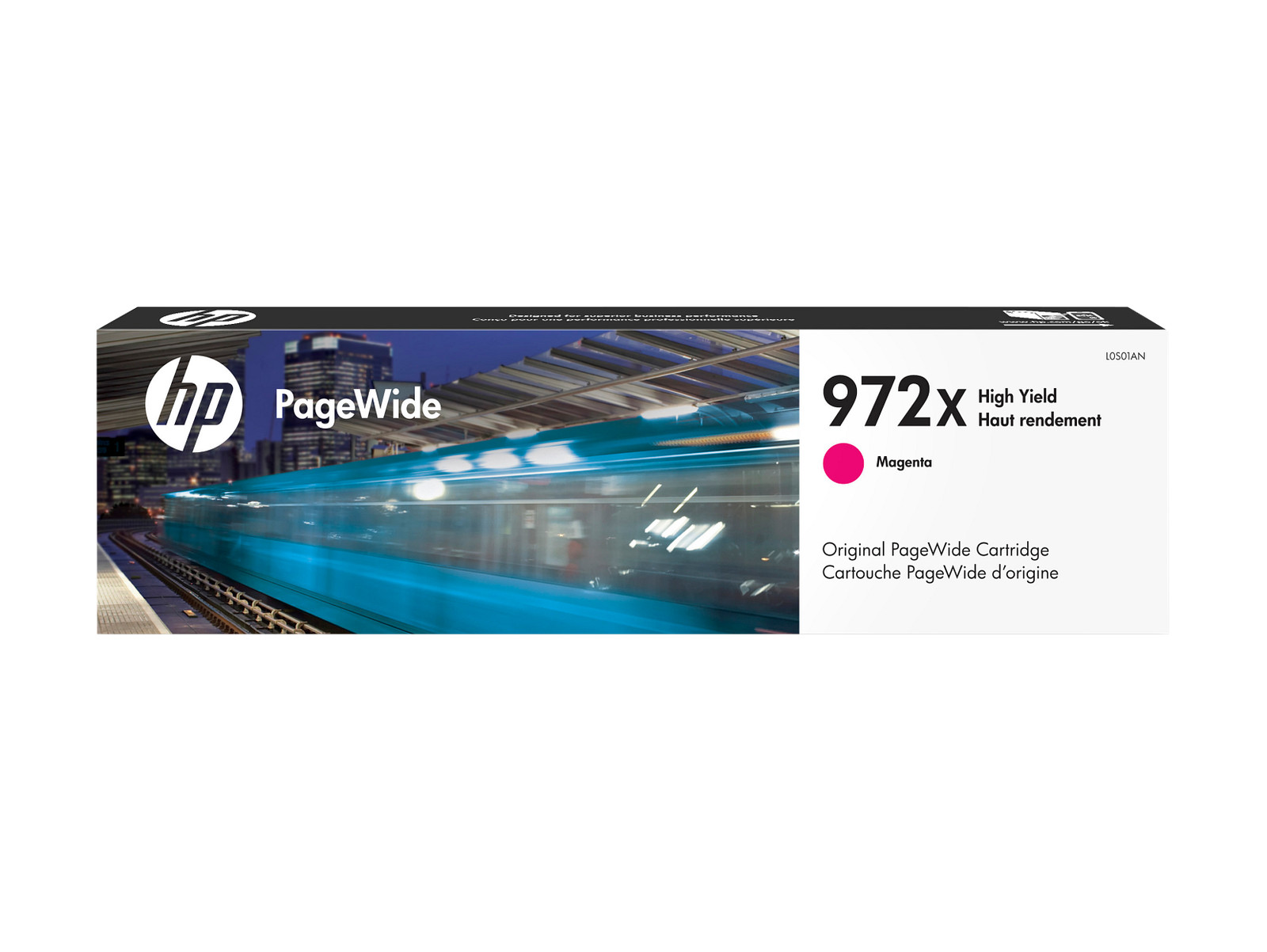 HP 972X High Yield Magenta Original PageWide Cartridge, ~7,000 pages, L0S01AN