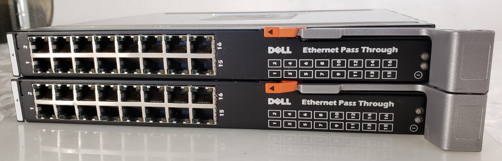 Pair of Dell 10G-PTM 0WW060 WF740A04 Ethernet Pass Through Module