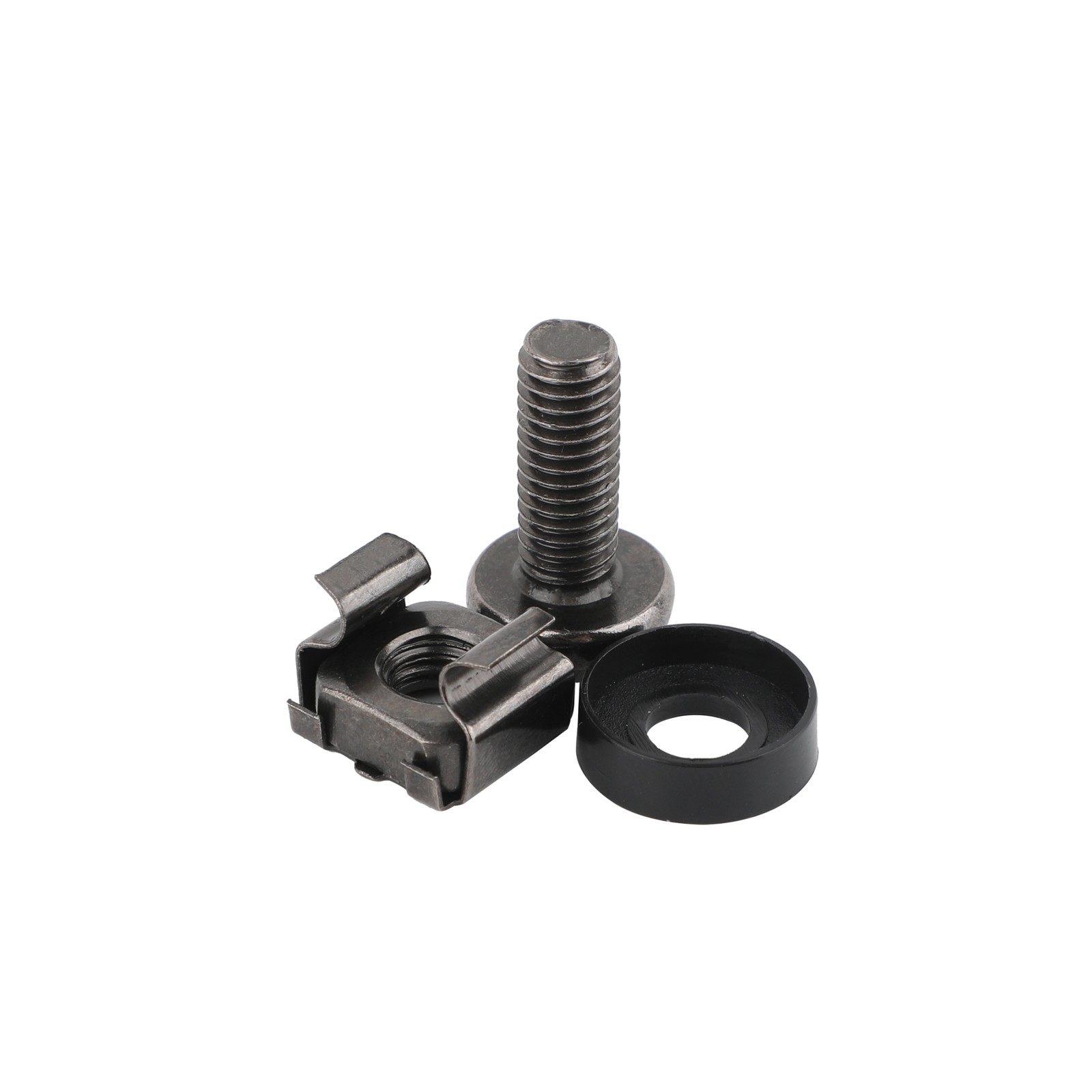 50/100 Pack M6 x 16mm Rack Mount Cage Nuts, Screws & M6×16MM, Black