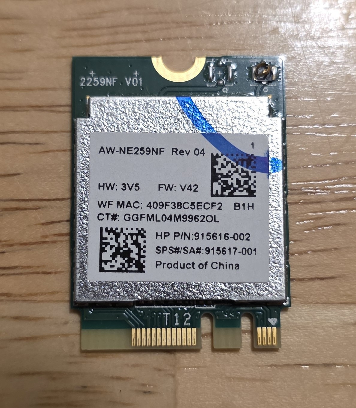 HP SPS: 915617-001 Realtek RTL8188EE 802.11b/g/n AW-NE259NF