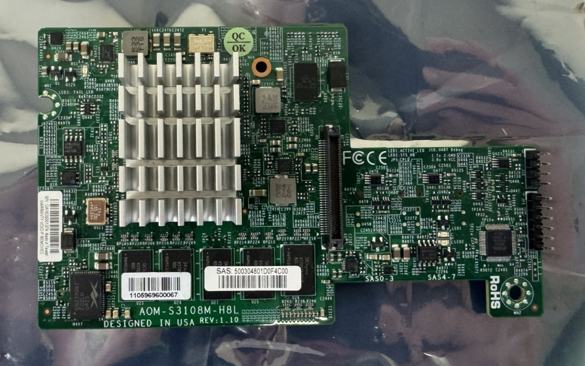 Supermicro AOM-S3108M-H8L 12Gb/s 8-Port SAS3 Internal RAID Mezzanine Card