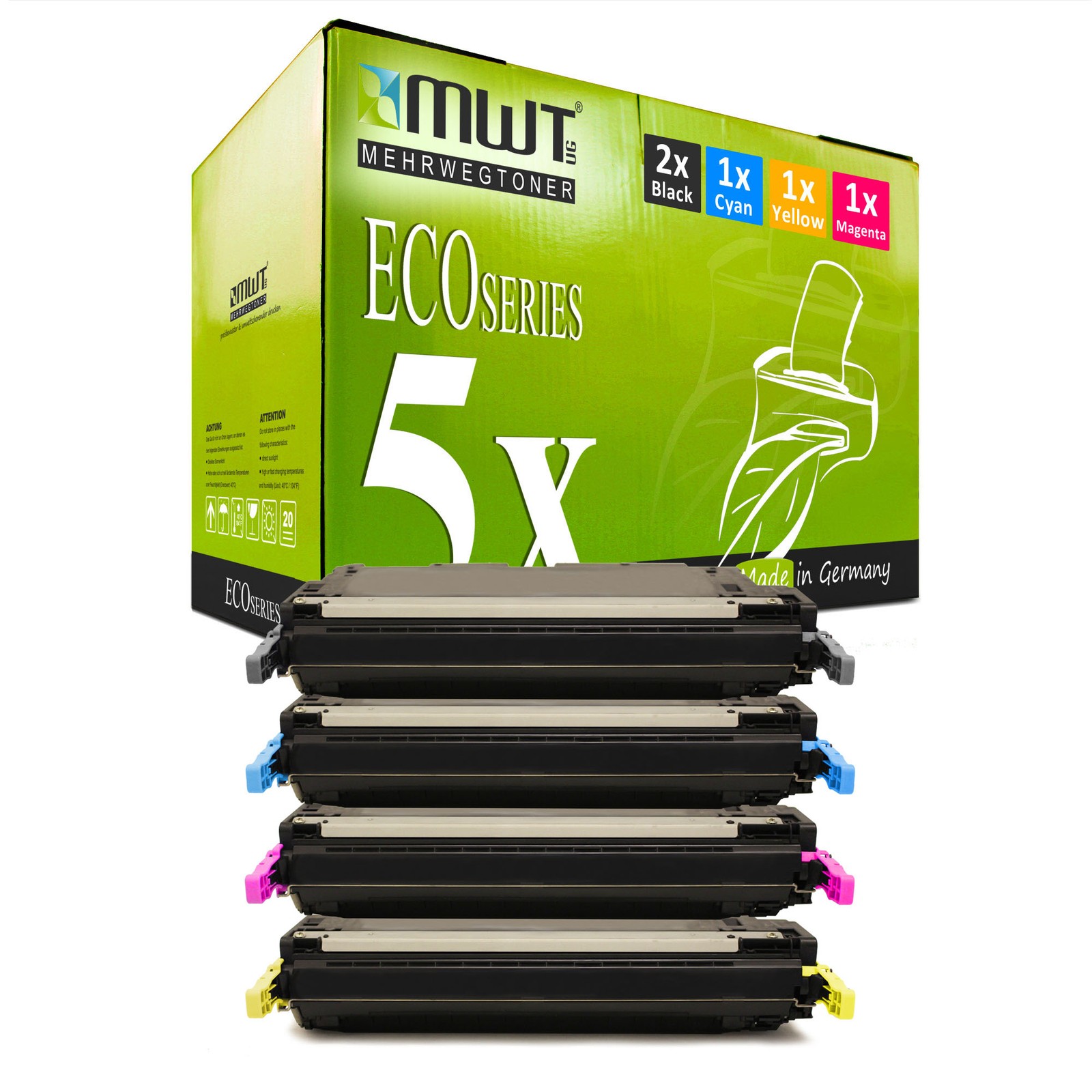 5x MWT ECO Compatible Toner Cartridge for HP Color LaserJet 4600-N 4650-DN