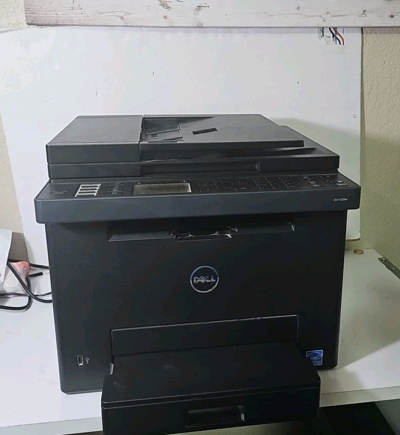 Dell E525W All-in-One Wireless Color Laser Printer. Full Toner, 5k Print Count. 